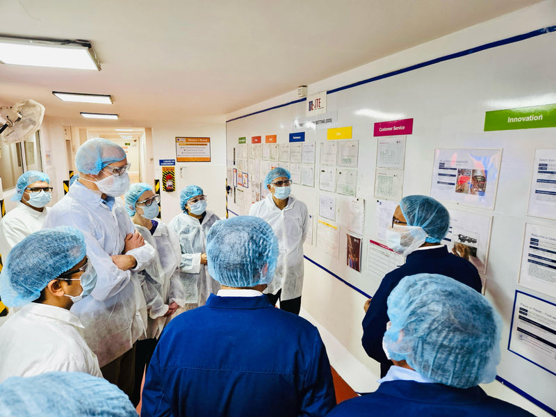 group of people in factory 